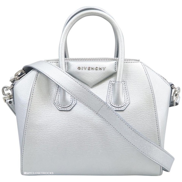 Givenchy Handbags - SOLD Givenchy Antigona Mini Silver Crossbody Bag
